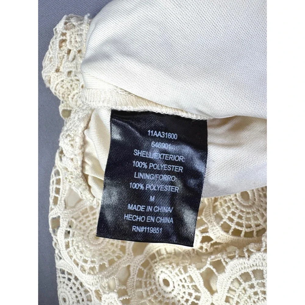 Cottagecore Crochet Lace Doily Shorts Women Size Medium‎ Boho Stretchy Y2K